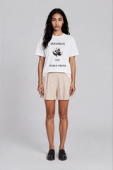 annapolis: origin tee in white, on model, front — world order